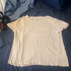 3/$15 Cream Linen Tee